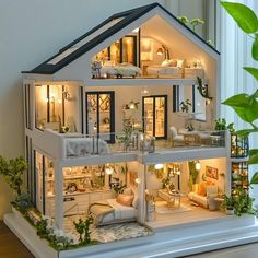 a doll house with all the furniture in it