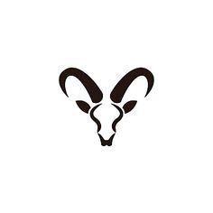 an animal's head is shown in this black and white logo, with the word ram