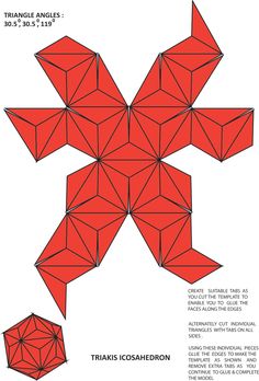 the instructions for how to make an origami figure with triangles and numbers on it