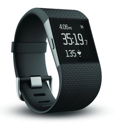 the fitbit smart watch is shown in black