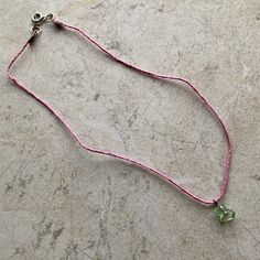 Light Green Stack Of Two Stones Pendant With Silver On A Pink Hemp Cord Choker Necklace - 13.75” Long. In Perfect Condition. Pink Necklace For Spring Beach Occasions, Hemp Choker, Buddha Pendant Necklace, J Necklace, Cord Choker, Sunflower Necklace, Hemp Cord, Buddha Pendant, Gold Bead Necklace