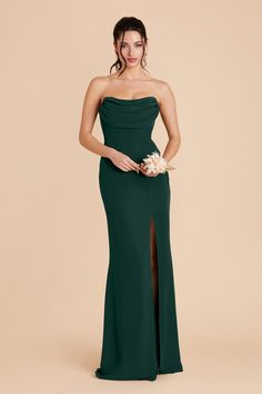 Mira Emerald Chiffon Bridesmaid Dress | Birdy Grey Green Chiffon Bridesmaid Dress, Forest Green Bridesmaid Dresses, Emerald Green Bridesmaid Dresses, Fairy Tale Romance, Dark Green Bridesmaid Dress, Birdy Grey, Emerald Green Dresses, Column Skirt, Green Bridesmaid