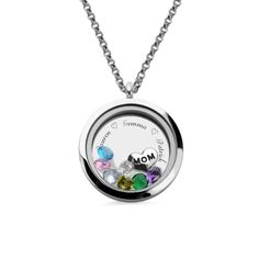 Personalized Mother's Necklace Baby Feet Charm Mother's Day Locket Jewelry For Birthday, Mother's Day Birthday Locket Jewelry, Personalized Multicolor Jewelry, Multicolor Jewelry For Mother's Day Personalized Gift, Multicolor Jewelry Gift For Mom, Nickel-free Multicolor Jewelry For Mother's Day, Multicolor Round Necklace For Mother's Day, Personalized Multicolor Jewelry As Gift For Mom, Round Locket Jewelry For Birthday