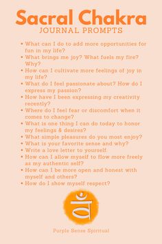 Journal Prompts For Sacral Chakra, Heart Chakra Journal Prompts, Sacral Chakra Journal, Chakra Journal Prompts