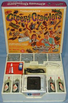 an old fashioned game set in its box with the contents inside and instructions on how to use it