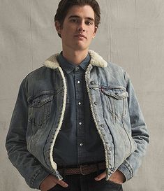 Rugged Denim Jacket With Pockets For Winter, Winter Outerwear With Flap Pockets In Medium Wash, Winter Rugged Denim Jacket For Streetwear, Rugged Denim Jacket For Winter Streetwear, Rugged Winter Denim Jacket For Streetwear, Winter Denim Jacket With Flap Pockets In Medium Wash, Winter Cotton Collared Denim Jacket, Winter Collared Cotton Denim Jacket, Winter Cotton Denim Jacket With Collar