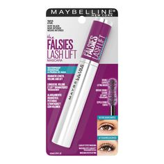 Maybelline The Falsies Lash Lift Waterproof Mascara Eye Makeup - Very Black, 0.29 fl oz Colossal Mascara, Brown Eyes Pop, Maybelline Falsies, Voluminous Mascara, Drugstore Mascara, Great Lash, Lengthening Mascara, Best Mascara, Waterproof Mascara