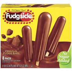 a box of fudgesice original fudge bars