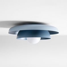 an image of a ceiling light that is blue