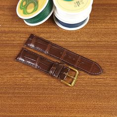 This is custom alligator watch straps, crafted by skilled craftsmen. The main material used is high quality brown alligator, the accessories and components are all high quality and environmentally friendly. This watch strap can be customized with every detail according to the requirements of the customer. The leather watch strap will refresh and celebrate the elegance of timepieces; it can also become a wonderful and unique gift. ✔️PRODUCTS INCLUDE: -Alligator watch strap -Stainless steel pin buckle -Quick release spring bars  ✔️PRODUCT DETAILS: -Main materials: High quality Alligator -Color: Brown -Lining materials: Zermatt leather(Water resistant leather) -Stitching color: Brown (Can be customized) -Length of parts: 12.5cm x 7.5cm (Can be customized) -Buckle: stainless steel deployant cl Brown Formal Watches With Bracelet Strap, Formal Brown Watches With Bracelet Strap, Brown Bracelet Strap Watch For Business, Brown Business Watch With Bracelet Strap, Brown Rectangular Bracelet Strap Watch Accessories, Brown Rectangular Watch Accessories With Bracelet Strap, Brown Bracelet Strap Watch Bands, Classic Brown Bracelet Strap Watch Bands, Classic Brown Watch Bands With Bracelet Strap