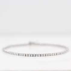 Bracelet 14k White Gold / 2.05ct total weight The 2ct Classic Lab-Grown Diamond Tennis Bracelet in White Gold Diamond Tennis Bracelet, Romantic Dinner, Custom Ring Designs, Tennis Bracelet Diamond, Romantic Dinners, Shop Engagement Rings, Colorful Bracelets, Tennis Bracelet, Custom Rings