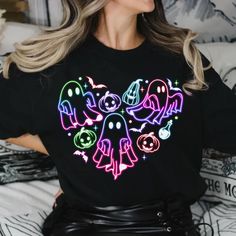 Neon Halloween, Halloween Bows, Bow Png, Boo Ghost, Ghost Shirt, Image Editing Software, Shirt Png, Halloween Png, Halloween Boo