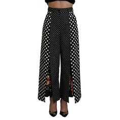 Step Into Timeless Elegance With These Gorgeous High-Waist Polka Dot Pants, Directly From The Exclusive Mainline Collection By Dolce & Gabbana. Boasting Brand New Tags, And A Blend Of Premium Materials, These Pants Offer A Regular Fit That’s Perfect For Any Smart-Casual Or Sophisticated Look. Color: Multicolor Material: 68% Cotton, 30% Silk, 2% Elastane Country Of Origin: It Zipper And Button Closure Logo Details Made In Italy We Are A Small Business Located In Beautiful Minneapolis, Mn, Founded Elegant Fitted Multicolor Pants, Chic Polka Dot Wide Leg Pants, Chic Wide Leg Polka Dot Pants, Elegant Fitted Polka Dot Bottoms, Designer Fitted Wide Leg Bottoms, Elegant Polka Dot Bottoms For Spring, Elegant Polka Dot Spring Bottoms, Chic Polka Dot Trousers, Fitted Polka Dot Chic Pants