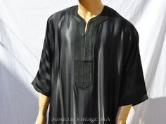 Moroccan kAFTAN for men, oriental kaftan, All sizes are Available Beautiful Moroccan kaftan in cotton for men. This Moroccan clothing is handmade in soft fabric cotton. This kaftan is very pleasant to wear mainly in summer, at the beach, after a spa, indoor, outdoor, at a party... Very fast to wear, not stick to the skin, this kaftan is a really must have clothing. - Cotton - embroidery - Machine washing return policy I check myself each product and sell only the best quality products in any cas Black Ceremonial Kaftan For Eid, Traditional Black Summer Kurta, Black Traditional Summer Kurta, Black Long Sleeve Thobe For Summer, Ramadan Clothes, Caftan For Men, Kaftan Ramadan, Kaftan For Men, Summer At The Beach