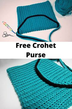 the crocheted purse is ready to be sewn