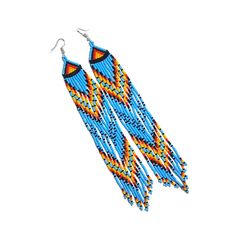 PRICES MAY VARY. Bohemian long beaded dangle earrings for women Bohemian is a popular fashion style all over the world, and bead is an essential element in boho. This kind of long bead statement tassel earrings Handmade statement seed bead fringe earrings : every bead is well selected and threaded, every pair of long handmade seed bead dangle earrings are 100% handmade. ♥ No Harm to your Skin - This earrings is made of environmentally friendly & Hypoallergenic materials, we carefully select mate Native American Jewelry Diy, Seed Beads Jewelry, Beaded Hair Clips, Native Crafts, Beautiful Beaded Jewelry, Native American Style, Beaded Earrings Patterns, Native American Beading, Bead Work Jewelry