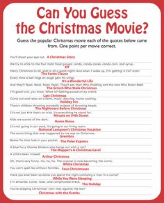 a christmas movie poster with the words can you guess the christmas movie? on it