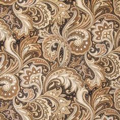 an image of a brown and white paisley pattern