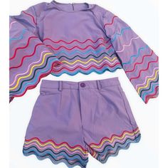 Style with fun in this very cool purple matching rainbow wave short set. Enjoy colorful rainbow line designs on the sleeves and shorts. | Lola + The Boys | Rainbow Wave Short, (Purple, Size 6Y)  |  Maisonette collects the best children’s products from around the world (unlike Zulily, Etsy, The Tot, Farfetch Kids, Childrensalon, Crate and Kids, Kohls, Wayfair, Buy Buy Baby, Nordstroms, Mini Boden, J.Crew Factory, or PotteryBarn Kids), creating a curated shopping experience for you. Think of us as Purple Rainbow, Quirky Fashion, Future Outfit, Drop Dead, Colorful Rainbow, Buy Buy, Buy Buy Baby, Mini Boden, Short Set