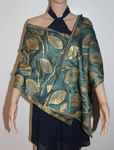 Hand Dyed Silk Scarf, Gold Scarf, Hand Painted Scarves, Painted Scarf, Silk Scarf Painting, Luxury Scarves, Hand Painted Silk Scarf, Dyed Silk, Wrap Shawl