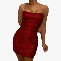 Amazing Dress. Never Worn. Runs Big Sparkly Red Dress, Red Hoco Dress, Vestidos Pin Up, Maternity Dresses For Photoshoot, Photoshoot Dress, Backless Mini Dress, Pregnancy Maxi Dress, Hoco Dresses, Prom Party Dresses