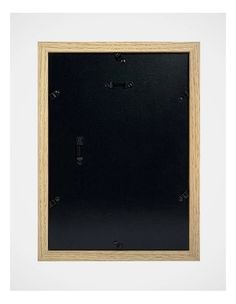 a wooden frame with black paint on it