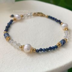 mixed gem beaded pearl bracelet, gemstone crystal bracelet, handmade bracelet gift for her ◽️ S I Z E ∙ G U I D E ◽️   All bracelets in shop are adjustable, which can fit for most wrist size. ◽️ P A C K A G I N G ∙ R E C E I P T S ◽️  * All items are nicely packaged ready to gift in elegant jewelry boxes. * As so many of our orders are gifts, I do not include receipts in any of our packaging. Receipts can be found under your purchases on Etsy. ◽️ U P G R A D E ∙ P A C K A G I N G ◽️  * Our default packaging is gift-ready. You can also upgrade it to premium gift wrapping by clicking 「 Mark order as a gift 」 when check out. ◽️ T U R N ∙ A R O U N D ∙ T I M E ◽️   * All items purchased will be shipped within 5 business days. ◽️ D O M E S T I C ∙ S H I P P I N G ∙ T I M E ◽️   * USPS First-Cla Elegant Beaded Pearl Bracelet For Healing, Pearl Beaded Gemstone Bracelets As Gift, Blue Bracelet Ideas, Unique Beaded Jewelry, Handmade Beaded Bracelets, Diy Beaded Rings, Bracelet Packaging, Stone Bead Jewelry, Handmade Gemstone Jewelry