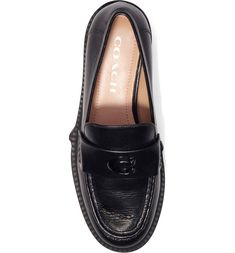 COACH Leah Platform Loafer (Women) | Nordstrom Coach Loafers, Loafer Women, A Signature, Platform Loafers, Chunky Platform, Lug Sole, Signature Logo, School Outfits, Loafers For Women