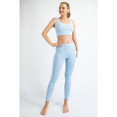 Pockets on leggings just make more sense and this baby blue color is phenomenal! DETAILS:• 84% Poly Microfiber, 16% Spandex• Baby Blue color• Pockets on both sides• Model is 5'9" and wearing size Small Baby Blue Color, Baby Blue Colour, Pocket Leggings, Crystal Shop, Grand Opening, Comfortable Fashion, Cropped Tank Top, Both Sides, Crop Tank