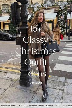 London Christmas Outfits Women, Christmas Vacation Outfit Ideas, Christmas Event Outfit Casual, Dresses With Tights Fall, Holiday Outfit With Sneakers, Low Key Christmas Outfit, Christmas Outfit Ideas For Women 2024, Christmas Outfits 2024 Women, Christmas Dress Code Ideas