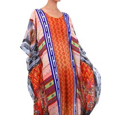 Long Kaftan Dress - Colors Of Fashion Brand Length - 59"-60" One Size Fits All ( 2-12) Fabric - Silky Feel 100% Polyester Care - Hand Wash Brand - Colors Of Fashion One Size Fits ( 2-14 ) Usa Size Versatility Ensures You'll Never Be Bored Of This Round Neck Kaftan! Orange Kaftan With Kimono Sleeves For Spring, Orange Spring Kaftan With Kimono Sleeves, Bohemian Orange Printed Maxi Dress, Orange Maxi Length Kaftan For Spring, Orange Bohemian Printed Maxi Dress, Traditional Multicolor Print Summer Dress, Orange Kaftan For Spring Beach Cover-up, Orange Printed Maxi Dress Beach Cover-up, Orange Silk Maxi Dress For Vacation