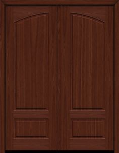 a wooden door with two side panels