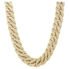 14K Yellow Gold Cuban Diamonds: 13.99 carat weight total Lenght of 16 inches Width of 0.67 Inches Custom Clasp Made in USA Diamond Gold Necklace, Cuban Necklace, Gold Link Necklace, Diamond Tennis Necklace, White Gold Chains, Gold Diamond Necklace, Tennis Necklace, Modern Necklaces, Jewelry Diamond