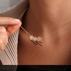 🌸 Dainty 14K Gold Birth Flower Necklace - A Personalized Touch of Nature! 🌸 ✨ Attention: Imagine wearing a piece of jewelry that celebrates life's most cherished moments. Our Dainty Birth Flower Necklace is crafted in stunning 14K gold and designed with delicate birth flowers, representing you or your loved ones. Each flower tells a story, making this necklace the perfect blend of elegance and meaning. 🌟 Interest: Whether you're honoring a loved one's birth month or creating a beautiful famil Birth Flower Bouquet, Birth Flower Necklace, Dainty Pendant, Mothers Day Gifts, Family Mom, Friends Mom, Birth Flower, Necklace Personalized, Birth Flowers