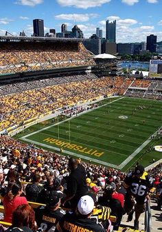 a football stadium filled with lots of people