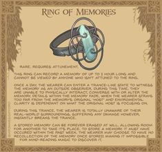 the ring of memories poem is shown