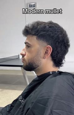 Boys Modern Mullet, Men Modern Mullet, Modern Mullet For Men Curly, Mens Modern Mullet, Modern Mullet Boys, Modern Mullet Straight Hair, Modern Mullet Mens, Modern Mullet For Men, Mens Haircuts Thick Hair