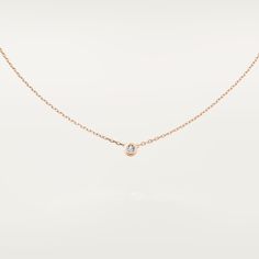 CRB7215600 - Diamants Légers necklace, LM - Pink gold, diamond - Cartier Cartier Rose Gold Round Jewelry, Cartier Rose Gold Fine Jewelry, Luxury Cartier Necklace As Gift, Luxury Cartier Necklace For Gift, Elegant Cartier Rose Gold Jewelry, Luxury Cartier Rose Gold Necklace, Cartier Rose Gold Jewelry With Diamond Accents, Timeless Gold Cartier Necklace, Cartier Yellow Gold Diamond Necklace