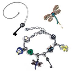 PRICES MAY VARY. Quality: Coraline necklace, hair clip, and keychain necklace are made of alloy and are very durable. Product: Coraline accessories come in a 3-piece set, including dragonfly hair clips, keychain necklace, and Coraline bracelets.The 8 charms on the Coraline Bracelet are removable, you are free to mix and match them to create a unique bracelet according to your preferences. Meaning: To create anime decorations and other mother accessories pendants for anime fans as Halloween and C Coraline Accessories, Coraline Keychain, Coraline Bracelet, Keychain Necklaces, Coraline Hair, Coraline Necklace, Coraline Costume, Bracelet Meaning, Other Mother