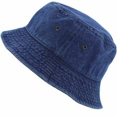 NEWHATTAN BRAND Denim Bucket Hats 100% Cotton Available in Small/Medium and Large/X-Large Brim/Visor measures approximately 2 Inner sweatband 2 brass eyelets for ventilation Brim Wide 2 " And 3.75 " Deep Crown, Size: S/M=56-57cm, L/XL=60-61cm Denim Blue Hat For Spring Outdoor, Denim Blue Spring Outdoor Hat, Denim Blue Hat With Short Brim For The Beach, Denim Blue Short Brim Hat For The Beach, Denim Blue Bucket Hat For Summer, Denim Blue Beach Hat With Short Brim, Brimmed Denim Blue Bucket Hat For Summer, Wide Brim Denim Blue Bucket Hat For Summer, Medium Wash Denim Bucket Hat For The Beach