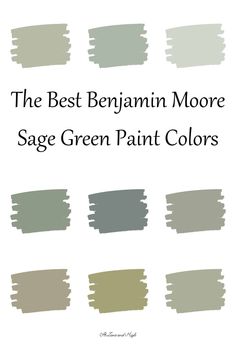 the best benjam moore sage green paint colors for walls and floors, from top to bottom