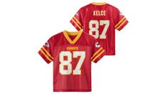 Cheer on your favorite team in style with this officially licensed national football league apparel. Whether you are on campus, attending a game, at school, out for the night or tailgating this makes your allegiance unmistakable with team colors and logo. This quality garment will last for seasons to come! | NFL Boys Toddlers Kansas City Chiefs Travis Kelce Short Sleeve Jersey (4T) | Target Travis Kelce, National Football League, Football League, Kansas City Chiefs, Team Colors, Favorite Team, Toddler Boys, Kansas City, Kansas