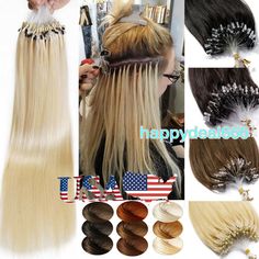 Micro Ring Beads Loop Link Russian Remy Human Hair Extensions Heat Resistant100s   Loop Micro Ring Beads Hair Extensions Made from 100% Remy human hair, so you can color cut  wash style and straighten the hair extensions just as you would normal human hair .They are the lastest innovation of hair extensions,easy to use without heat or glueApplication is easy,Strand by strand,a micro loop extension is applied to a similar sized piece of your own hair around 1cm away from the scalp. Tiny, silicone Beaded Hair Extensions, Beads Hair, Remy Human Hair Extensions, 100 Remy Human Hair, Hair Beads, Real Human Hair, Wigs Hair Extensions, Remy Human Hair, Human Hair Extensions