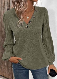 Color:Olive Green;Size:S;Size:M;Size:L;Size:XL;Size:XXL;Package Contents:1 X Sweater;Occasion:Other;Style:Casual; Autumn Olive, Elegant Dresses Plus Size, Holiday 2024, Deep Autumn, Dress Stores Online, Ladies Tops, Tops Fashion, Autumn Style, Green Long Sleeve