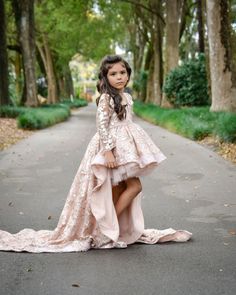 $700 - $1,300 (PLEASE INQUIRE THIS ITEM BEFORE ORDERING) "Here Comes the Blush Queen" dress is exquisite. This dress is all immaculate lace detail, low V-back, back zipper closure, double layer tutu, massive long train, long sleeves for the classic look or no sleeves. Please note: Depending on the age, the train will be made an appropriate size. Available colors: Blush Pink (pict.) Champagne, Black, White, Red PLEASE NOTE: Please specify in the notes when checking out. -Event date -Colors -Age/size Girls Formal Wear, Girls Pageant Gowns, Pink Flower Girl Dresses, Lace Bridesmaids, Girls Pageant Dresses, Prom Ball Gown, Custom Dress, Flower Girl Dress Lace, Queen Dress