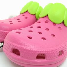 Strawberry Sandals Fruit Slippers Shoes Clog 2 Colors and 2 Sizes From Japan New | eBay Cute Core Shoes, Strawberry Crocs, Silly Shoes, Fruits Fashion, Strawberry Shoes, Japanese Sandals, Cutecore Clothes, Harajuku Shoes, Silly Clothes