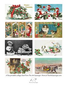 vintage christmas cards from the early 20th century