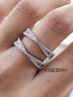 Diamond Band Enhancer Ring, White Gold Over Guard Band, Anniversary Ring,Promise Ring For Her , Double Row Enhancer,14K White Gold Plated. ⭐ Available⭐ > 14K White Gold Plated 925 Sterling Silver > 14K Yellow Gold Plated 925 Sterling Silver > 14K Rose Gold Plated 925 Sterling Silver > 15+ Color Gemstones **WE LOVE CUSTOM ORDERS**    YOU ASKED,WE MADE IT    (FREE OF COST) ⭐ Item Detail⭐ > Material: Solid Sterling Silver > Gem type: Cubic Zirconia > Stone Creation: Lab Created > Stone Color: White Engagement Ring Enhancers, Ring Guards Enhancer, Solitaire Enhancer, Enhancer Ring, Enhancer Wedding Band, Ring Enhancer, Promise Ring For Her, Emerald Cut Rings, Ring White Gold