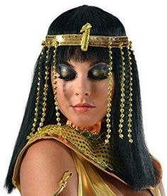 COSTUME ACCESSORY - WOMAN'S EGYPTIAN HEADPIECE GOLD | eBay Snake Arm Band, Egyptian Headpiece, Egyptian Goddess Costume, Egypt Costume, Egyptian Hairstyles, Egyptian Makeup, Goddess Costume, Gold Headpiece, Halloween Costume Accessories