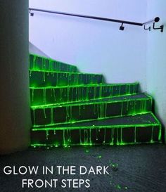 an image of some stairs that are glowing green